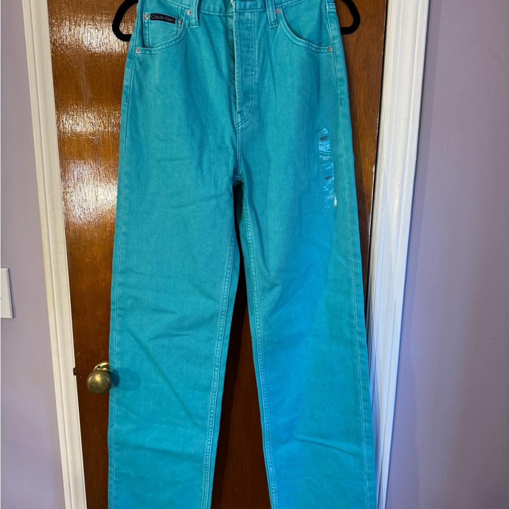 Calvin Klein Women’s Teal Straight Jeans